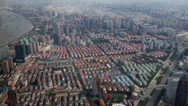 Ausblick-auf-Wohnsiedlungen-Shanghai