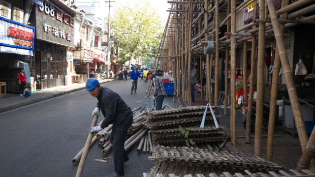 Bambus-Geruestbau-Shanghai