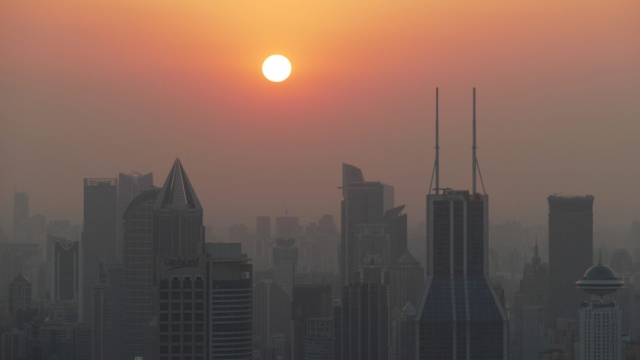 Sonnenuntergang-Shanghai