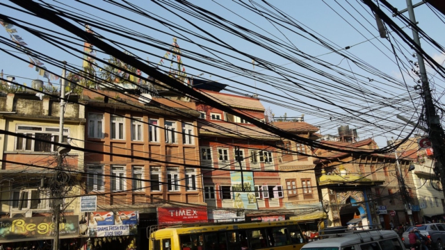 Stromleitungen-Kathmandu
