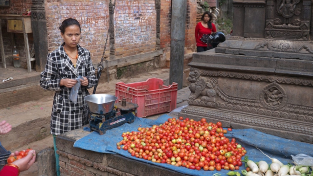 Tomaten-Verkaeuferin-Bhaktapur