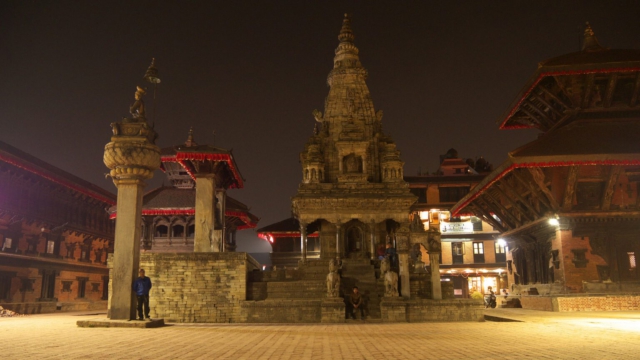 Vatsala-Devi-Tempel-Bhaktapur-Nacht